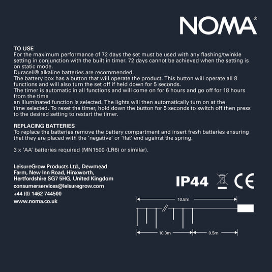 400 Fit & Forget Warm White Multifunction Icicle Lights