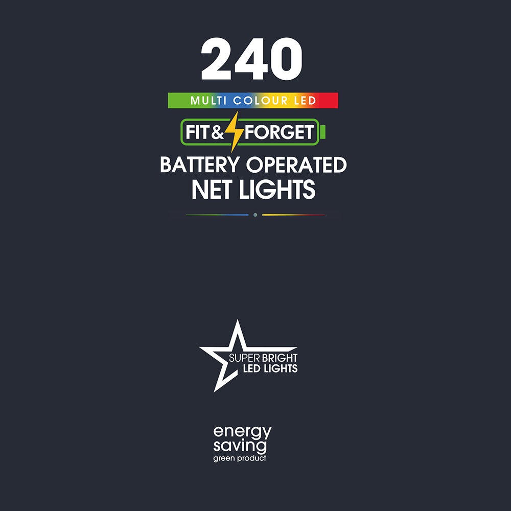 240 Fit & Forget Multicolour Multifunction Net Lights