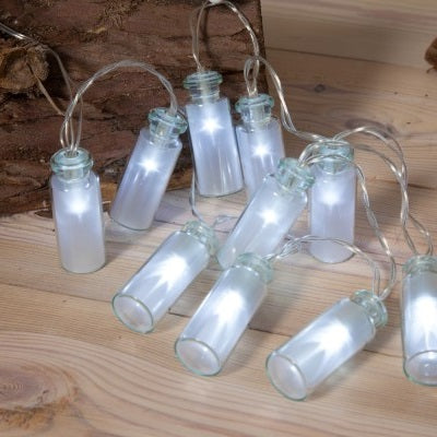 Opaque Glass Bottles Light Chain With 20 LEDS
