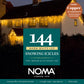 144 Warm White Snowing Icicles With White Cable