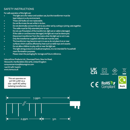 144 Warm White Snowing Icicles With White Cable