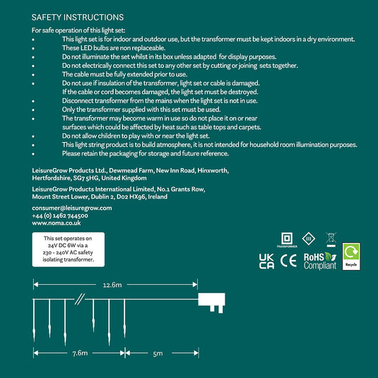 360 White Multifunction Jack Frost Icicles With Clear Cable