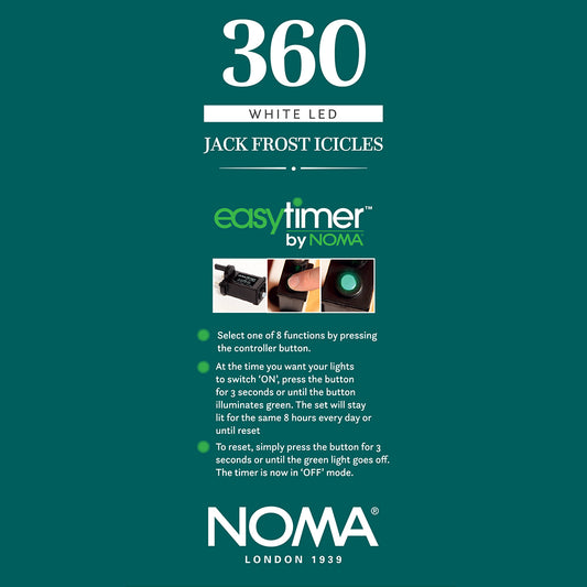 360 White Multifunction Jack Frost Icicles With Clear Cable