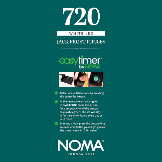 720 White Multifunction Jack Frost Icicles with Clear Cable