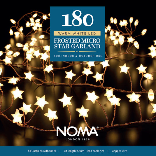 180 Warm White Multifunction Frosted Micro Star Light