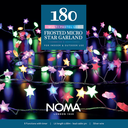 Multi Pastel Frosted Micro Star Lights