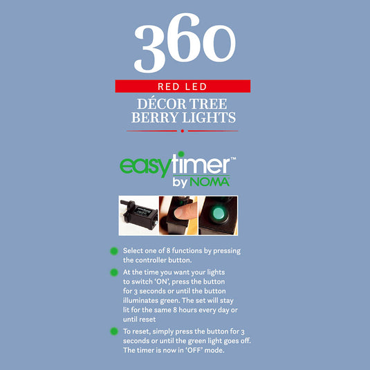 360 Red Décor Berry Lights