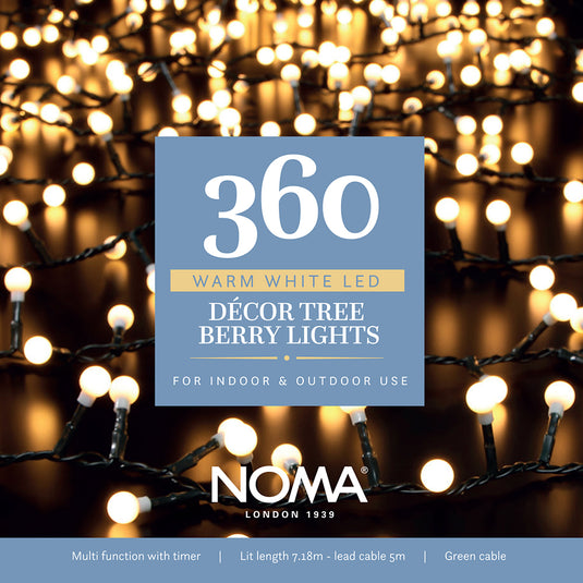 360 Warm White Décor Berry Lights