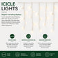 5M Warm White Snowing Icicles With White Cable - 240 LEDS