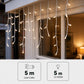 5M Warm White Snowing Icicles With White Cable - 240 LEDS