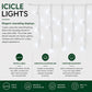 5M White Snowing Icicles With Whtie Cable - 240 LEDS
