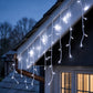 5M White Snowing Icicles With Whtie Cable - 240 LEDS