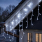 15M White Snowing Icicles With Whtie Cable - 720 LEDS