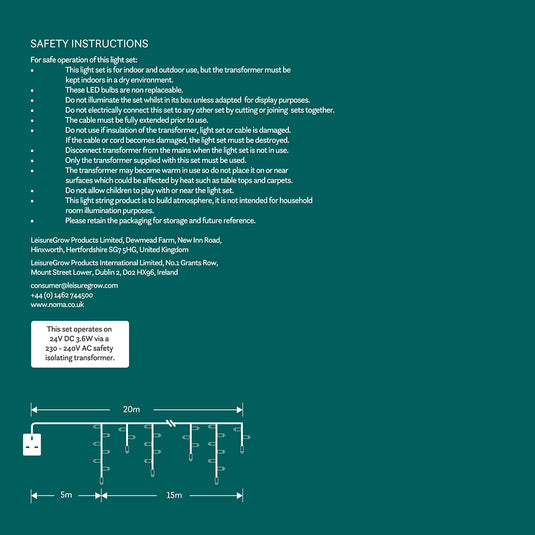15M White Snowing Icicles With Whtie Cable - 720 LEDS