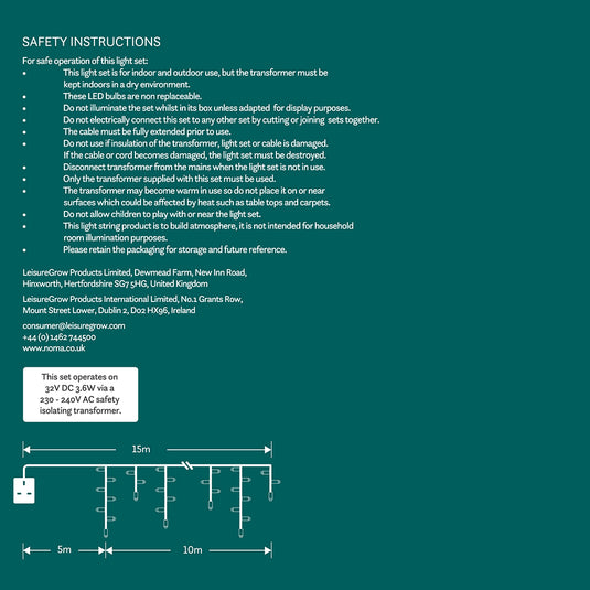 10M White/Ice Blue Snowing Icicles With White Cable - 480 LEDS