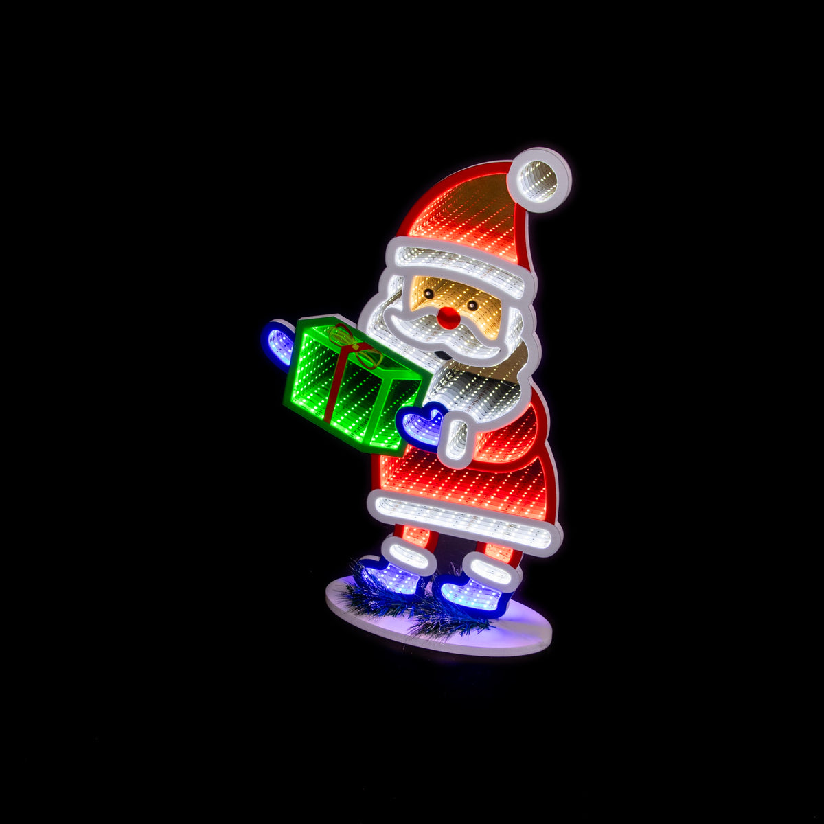 Santa With Present Infinity Light