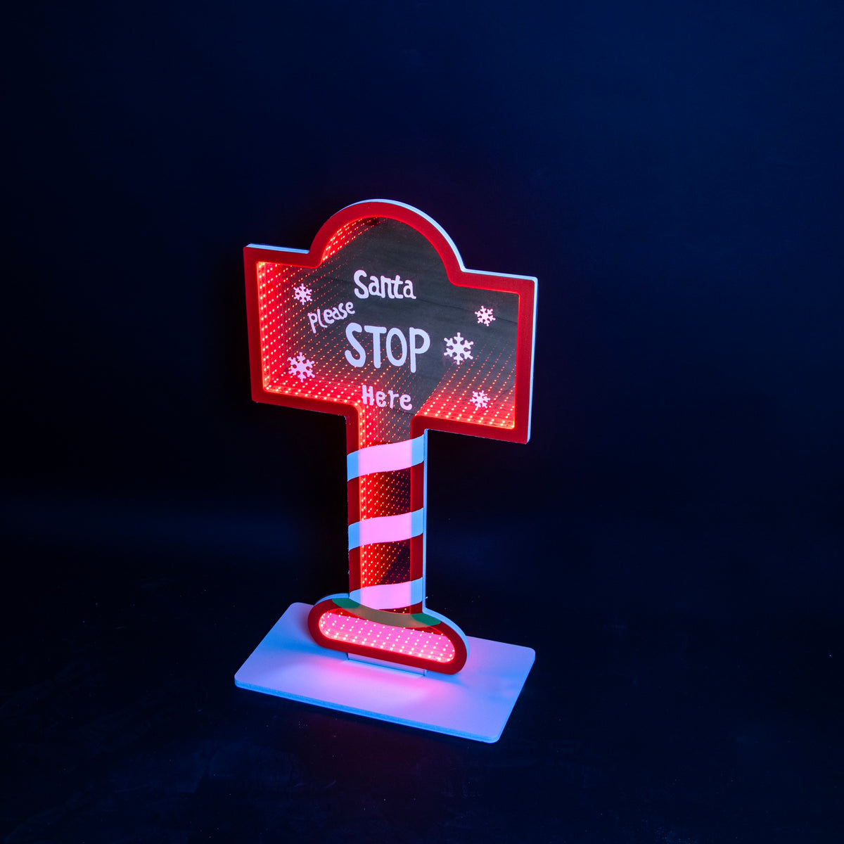 Santa Stop Here Infinity Light