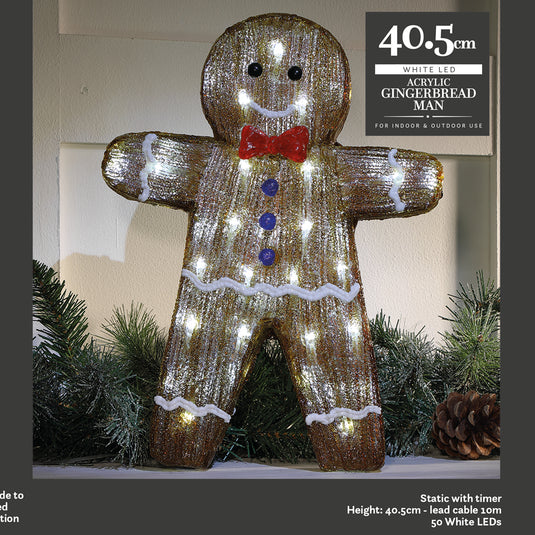 40cm Acrylic Mr Gingerbread