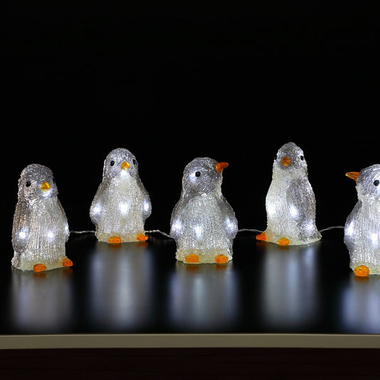 5 Acrylic Penguin String Lights