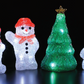 4 Acrylic Snowmen & Tree String Lights