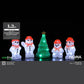 4 Acrylic Snowmen & Tree String Lights