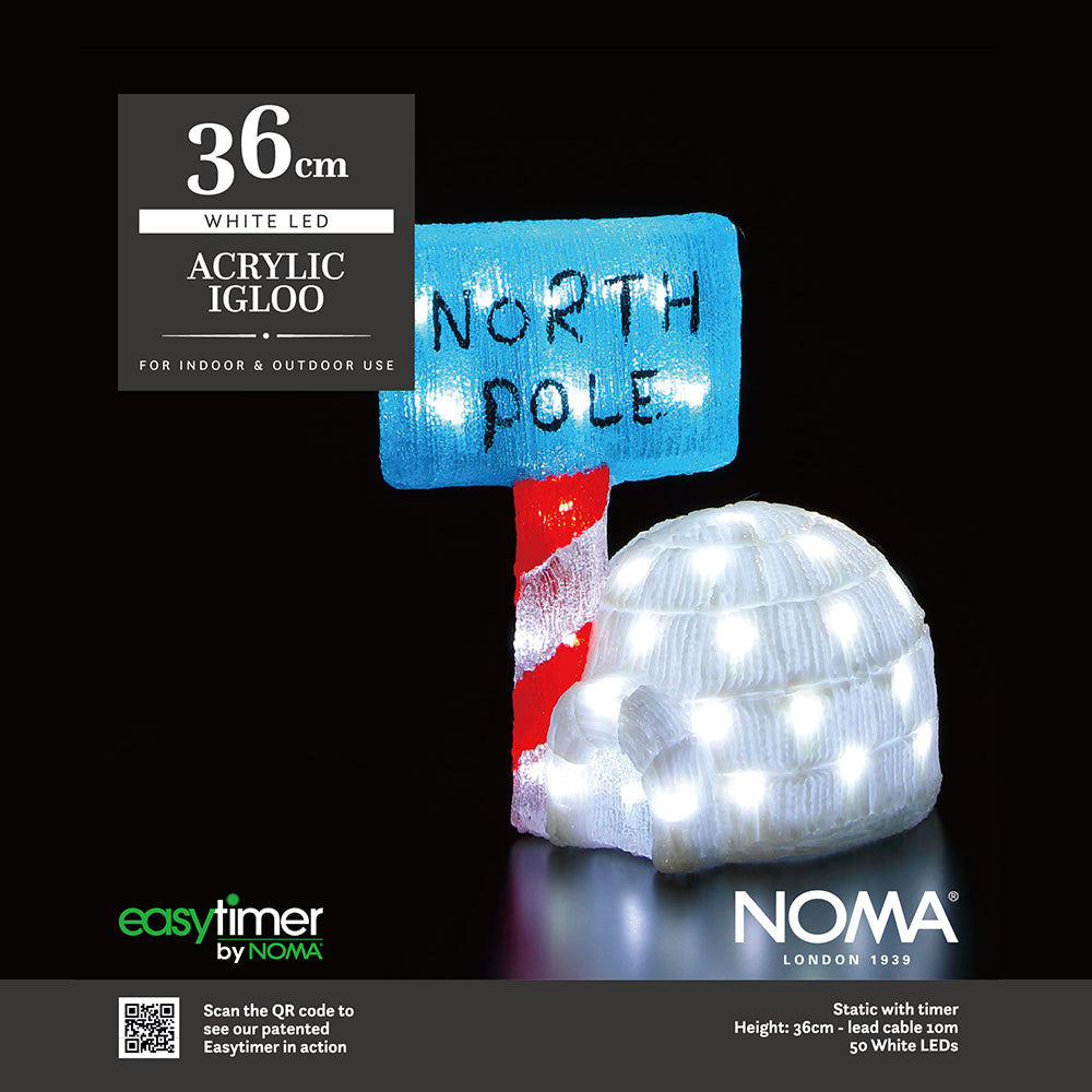 36cm Igloo with North Pole Sign