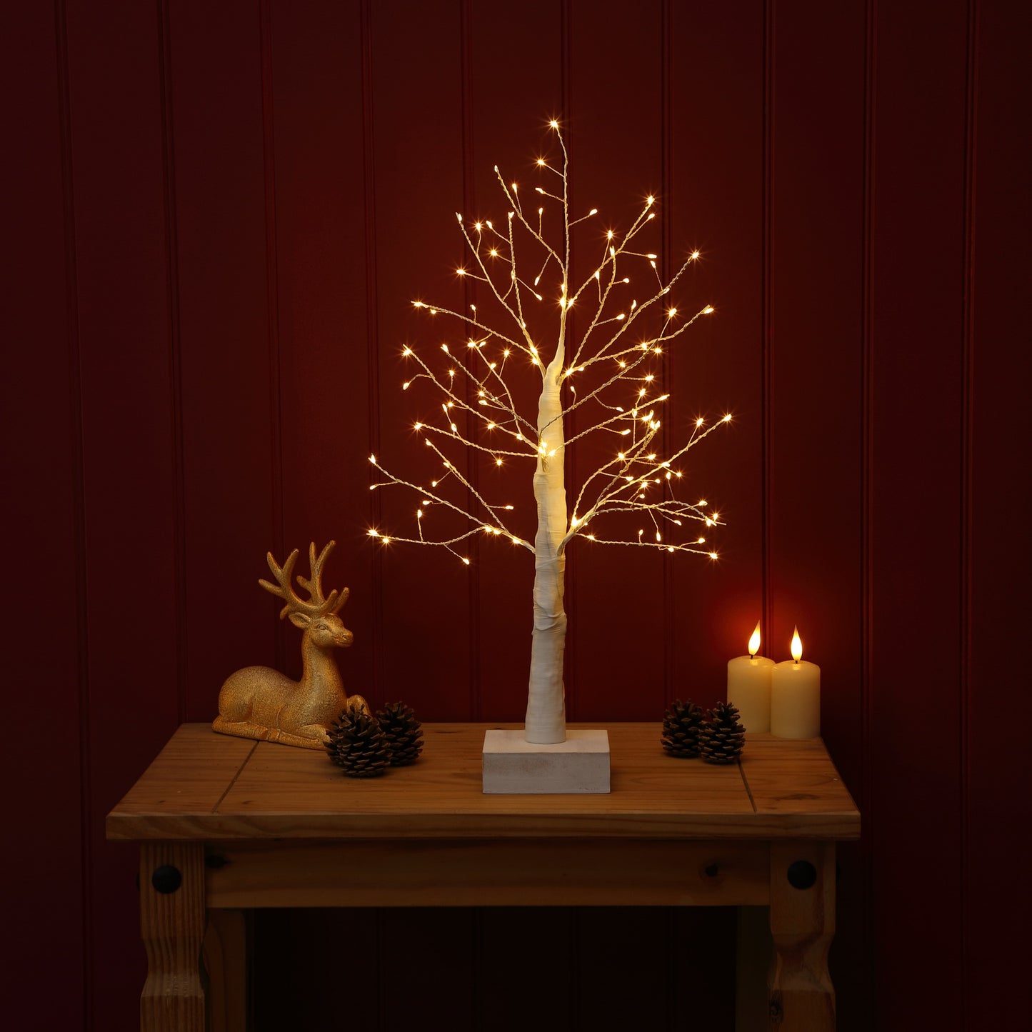 White Micro LED Twig Trees