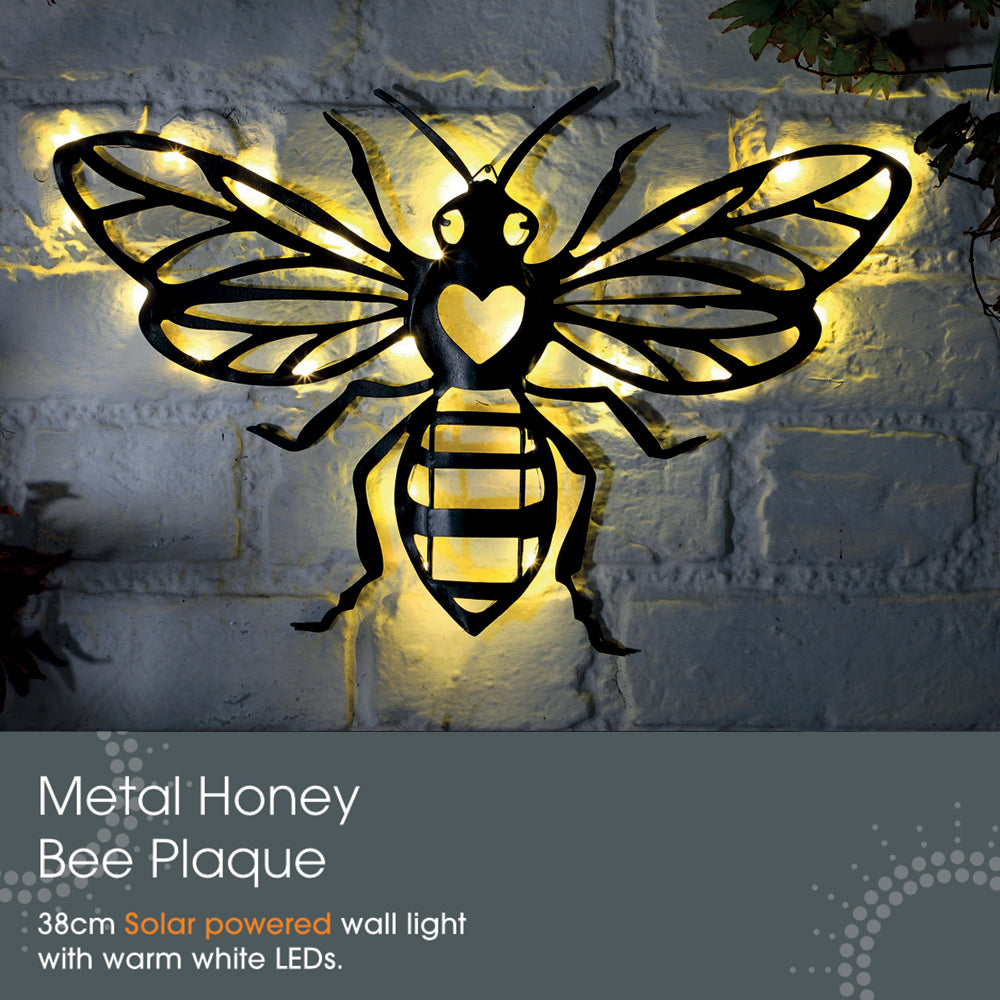 Honey Bee LED Metal Plaque