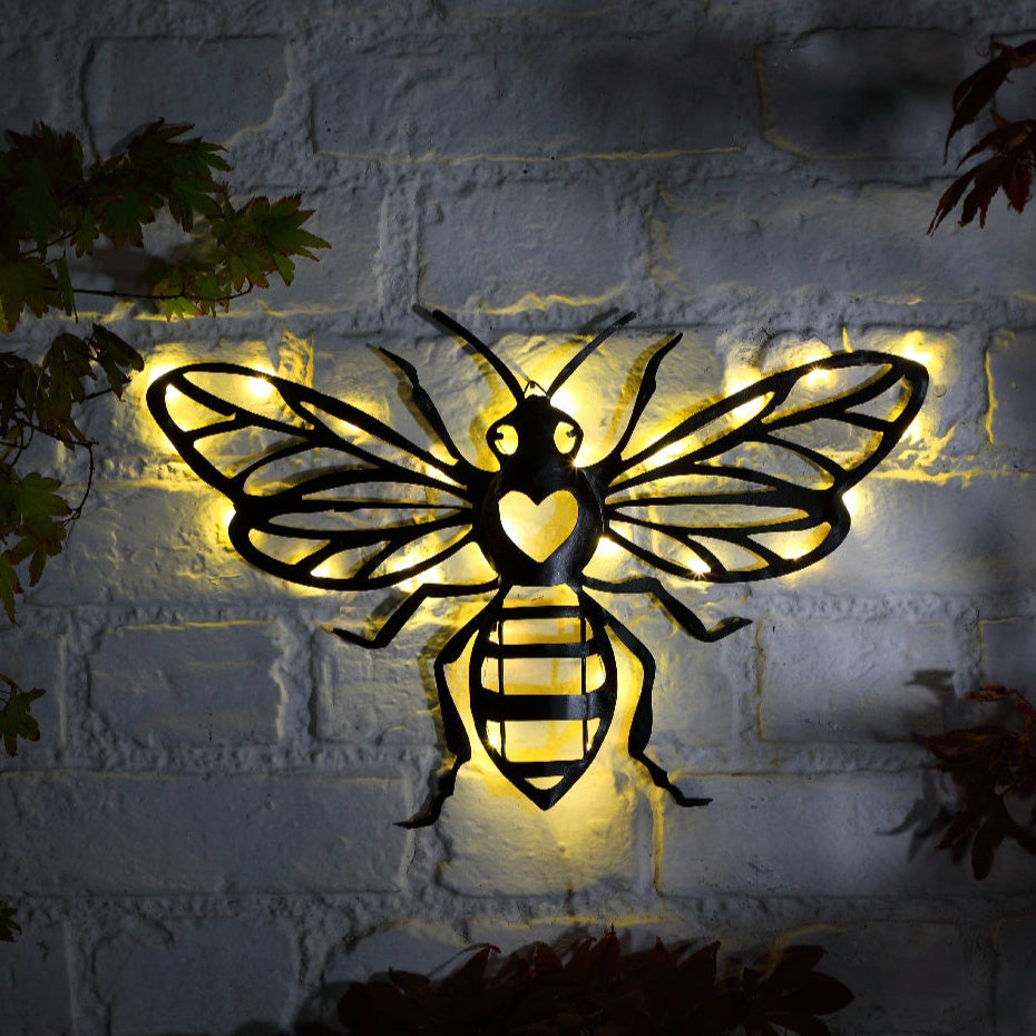 Honey Bee LED Metal Plaque