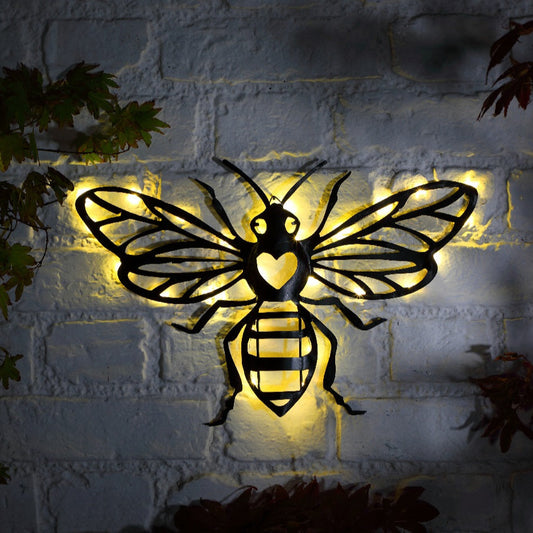 Honey Bee LED Metal Plaque