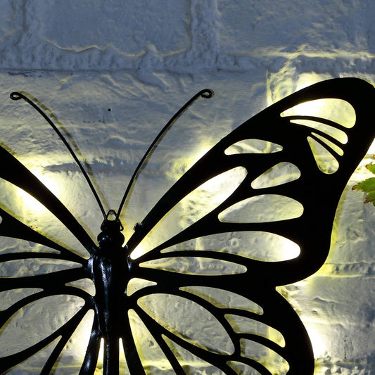 Butterfly LED Metal Plaque