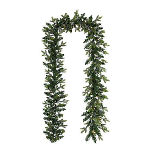 9' Warm White Pre-Lit St. Moritz Garland