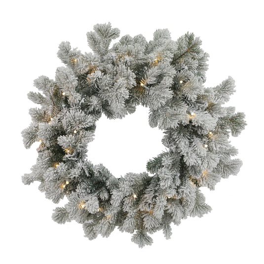24" Lakeland Snowmelt Fir Pre Lit Wreath