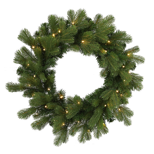 24" Pre-lit High Grove Spruce Wreath
