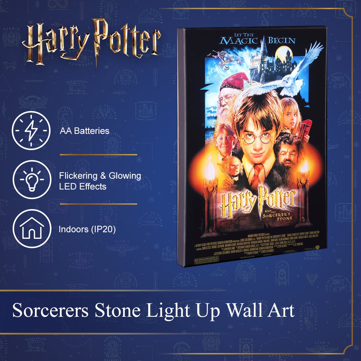 Harry Potter - Sorcerers Stone Light Up Wall Art
