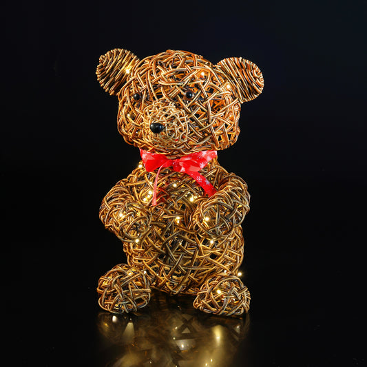 44CM Brown Wicker Teddy Bear