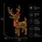 38cm Brown Wicker Rudolph With 40 LED's