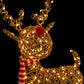 97cm Brown Wicker Rudolph With 120 LED's
