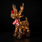 38cm Brown Wicker Rudolph In Boots With 40 LED's