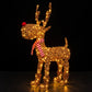 97cm Brown Wicker Rudolph In Boots With 120 LED's