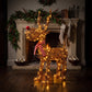 97cm Brown Wicker Rudolph In Boots With 120 LED's