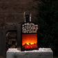 43cm Metal Wood Burner Lantern with Log Storage Space