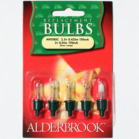 1 x 5 K4 2.5V Clear Alderbrook Spare Bulbs - Compatible with 100 Set