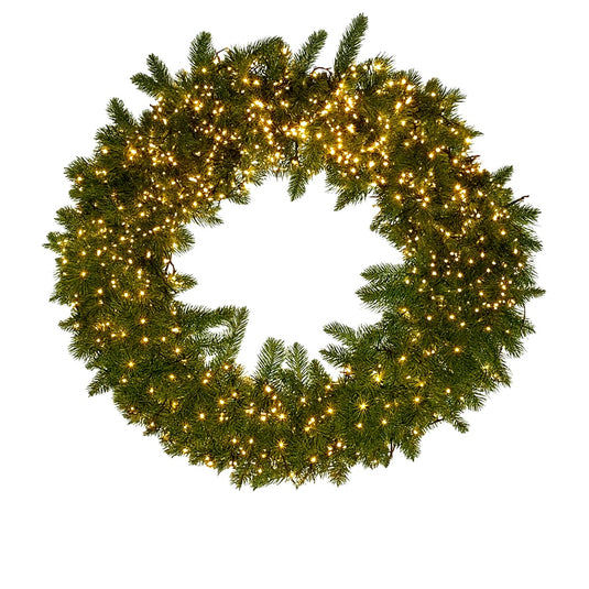 42" Warm White Pre-Lit Highgrove Wreath - 960 LEDs