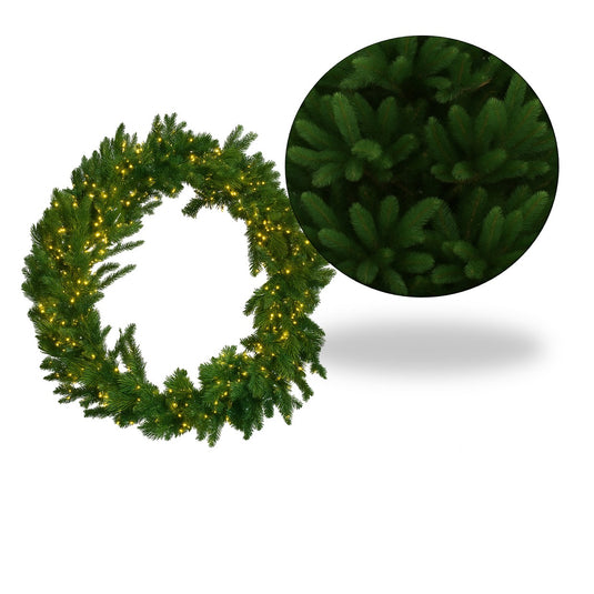 42" Warm White Pre-Lit Highgrove Wreath - 960 LEDs