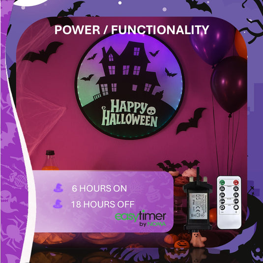 50cm Coralite Graveyard Spooky House Scene Roundal