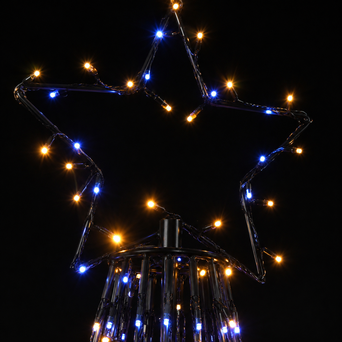 Paris By Night - Cone Tree With Star (1.6m)