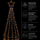 Paris By Night - Cone Tree With Star (1.8m)