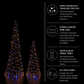 Paris By Night - Set of 2 Spiral Trees (90cm and 60cm)