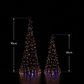 Paris By Night - Set of 2 Spiral Trees (90cm and 60cm)